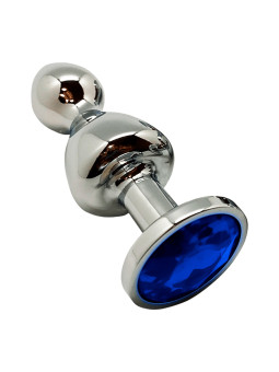 Plug bijou Lollypop bleu L - Wooomy