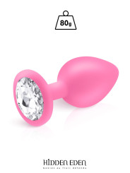 Plug bijou silicone rose L - Hidden Eden