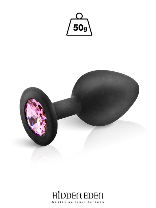 Plug bijou silicone noir M - Hidden Eden