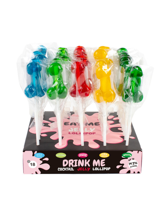 Présentoir avec 40 sucettes pénis alcoolisees