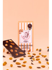 Chocolat noir amandes caramélisées - Tablette 100g - Les canailles