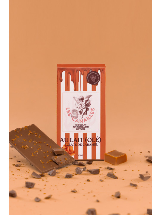 Chocolat au lait éclats de caramel - Tablette 100g - Les canailles