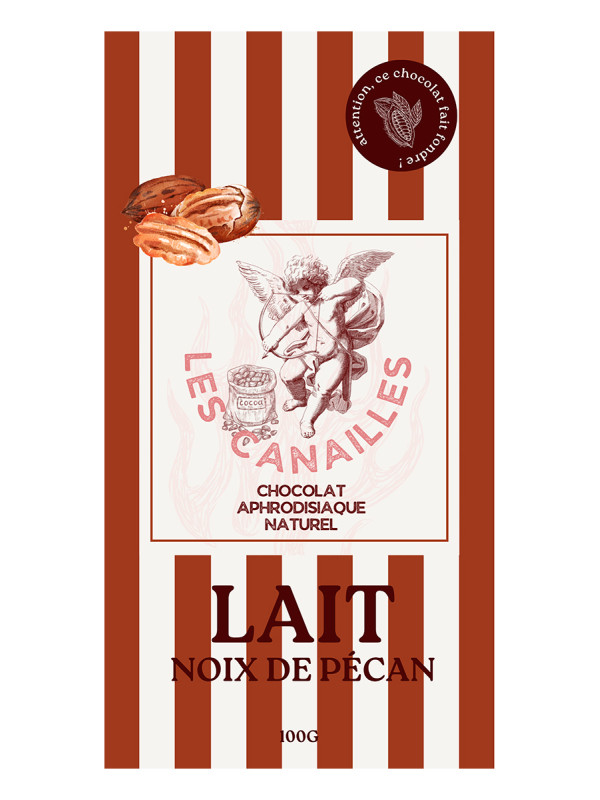 Chocolat au lait noix de pécan - Tablette 100g - Les canailles