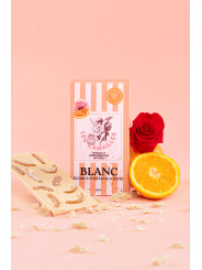 Chocolat blanc écorce d'orange et rose - Tablette 100g - Les canailles