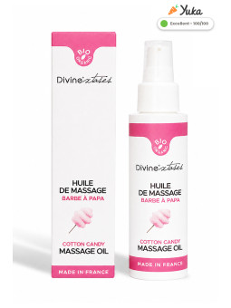 Huile de massage BIO barbe à papa - Divinextases
