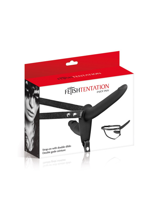 Double gode ceinture noir - Fetish Tentation