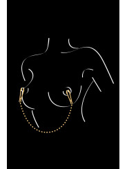 Pinces à seins et chaine argentée