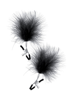 Pinces à seins plumeau noir - Sweet Caress