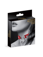 Collier rouge cadenas coeur - Bijoux Pour Toi