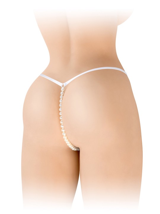 String avec perles Venusina - blanc