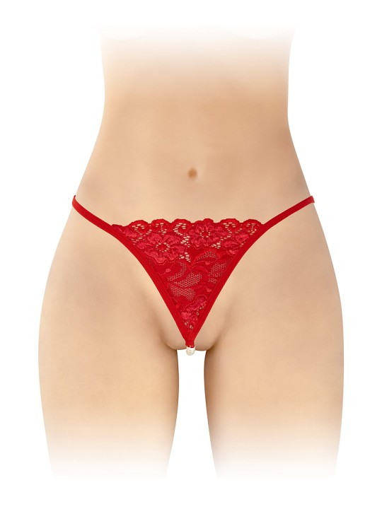 String avec perles Venusina - rouge