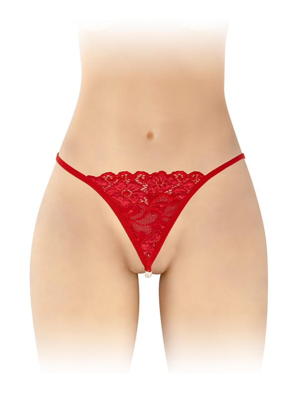 String avec perles Venusina - rouge