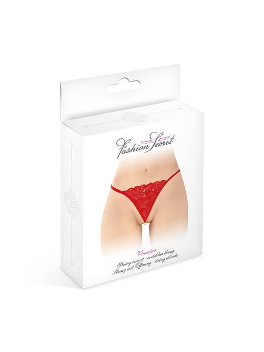 String avec perles Venusina - rouge