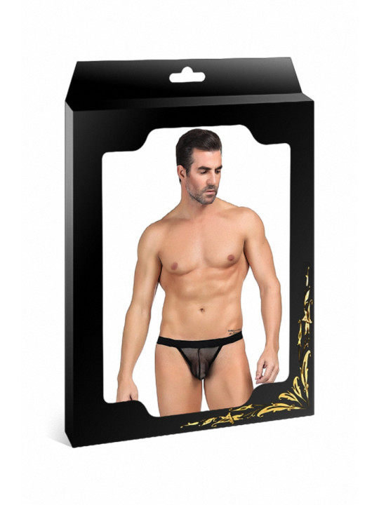 String homme noir résille