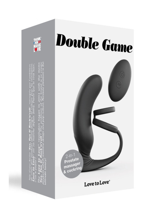 Stimulateur de prostate + cockring Double game