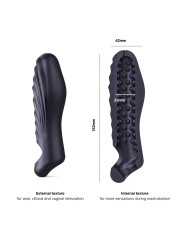 Gaine de pénis 3 en 1 Ryzer Black Plum - Man Wan