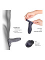 Gaine de pénis 3 en 1 Ryzer Black Plum - Man Wan