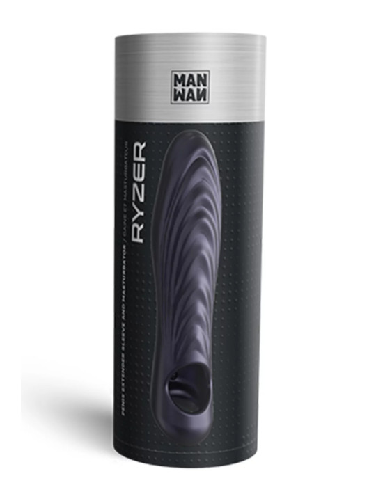 Gaine de pénis 3 en 1 Ryzer Black Plum - Man Wan