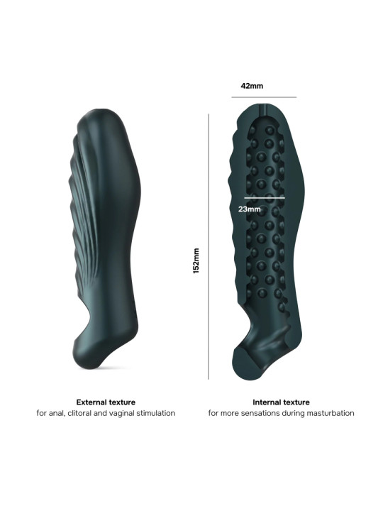 Gaine de pénis 3 en 1 Ryzer Pine Grey - Man Wan