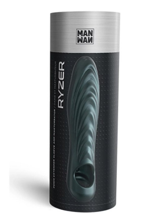 Gaine de pénis 3 en 1 Ryzer Pine Grey - Man Wan