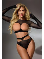 Ensemble culotte et top seins nus résille - J Lingerie