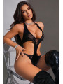 Body string résille noir - J Lingerie