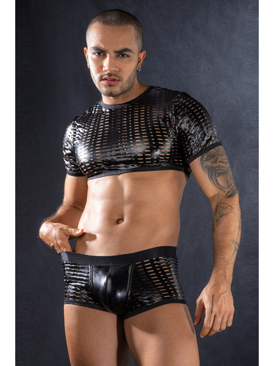 Ensemble top et boxer noir - J Lingerie