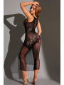 Robe longue résille noire - J Lingerie