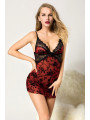 Nuisette et string rouge - J Lingerie