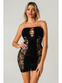 Mini robe bustier noire - J Lingerie