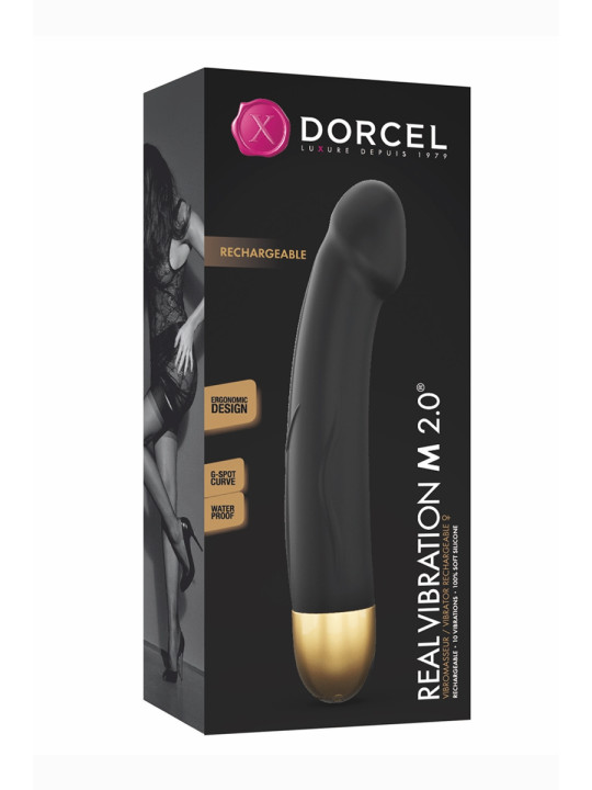 Vibro rechargeable Real Vibration gold M 2.0 - Dorcel