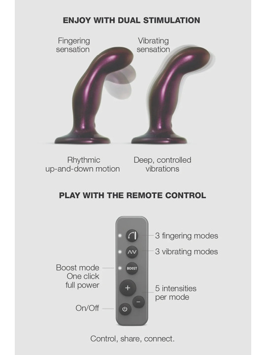 Dildo fingering et vibrant aubergine - Strap On Me