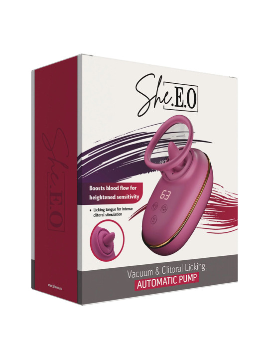 Pompe clitoridienne avec léchage et vibrations - She.E.O