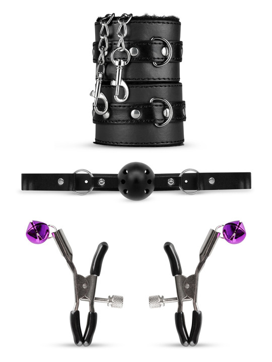 Coffret BDSM  Black Fantasy 10 accessoires - Bedroom Fantasies