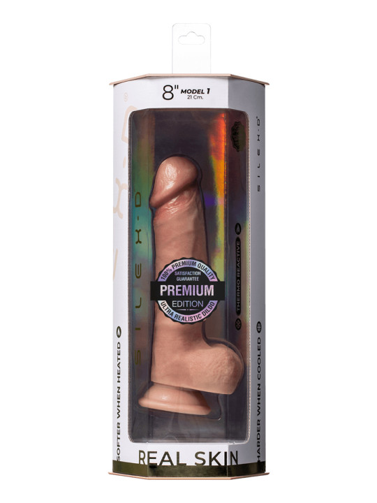 Gode Real Skin Supreme Model 1 flesh 21 cm - SilexD