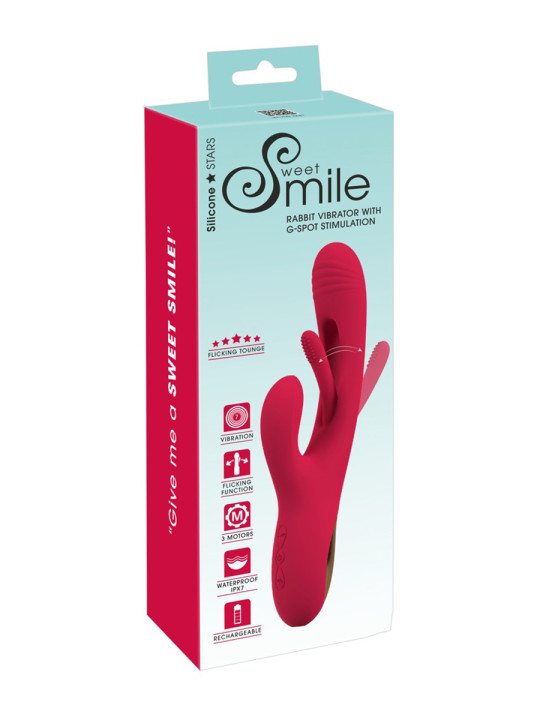 Vibro rabbit avec langue oscillante - Sweet Smile