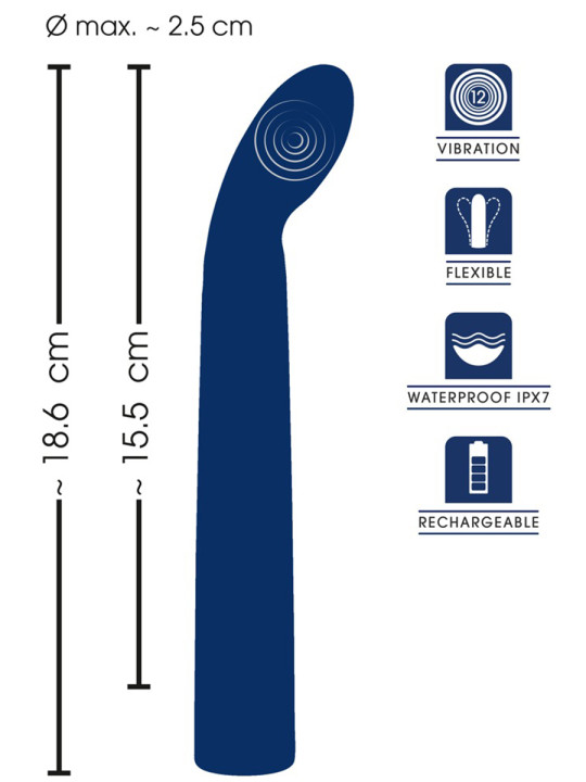 Vibro point G flexible 18,6 x 2,5 cm - Sweet Smile