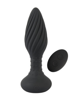 Plug anal vibrant et rotatif télécommandé - Anos