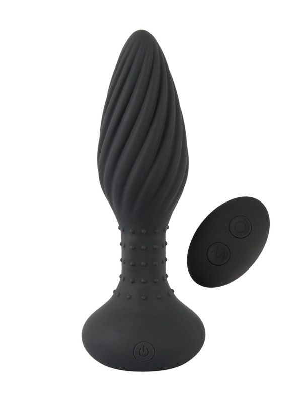 Plug anal vibrant et rotatif télécommandé - Anos