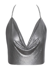 Top en métal argenté - Cottelli ACCESSOIRES