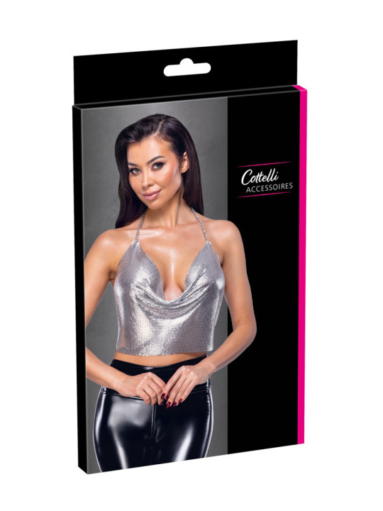 Top en métal argenté - Cottelli ACCESSOIRES