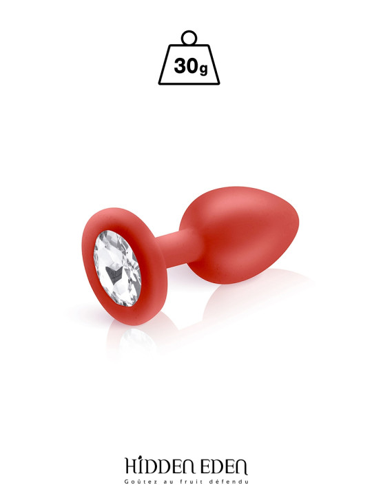 Plug bijou silicone rouge S - Hidden Eden
