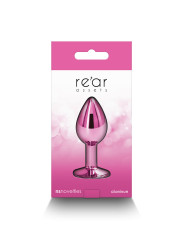 Plug bijou aluminium chromé rose S