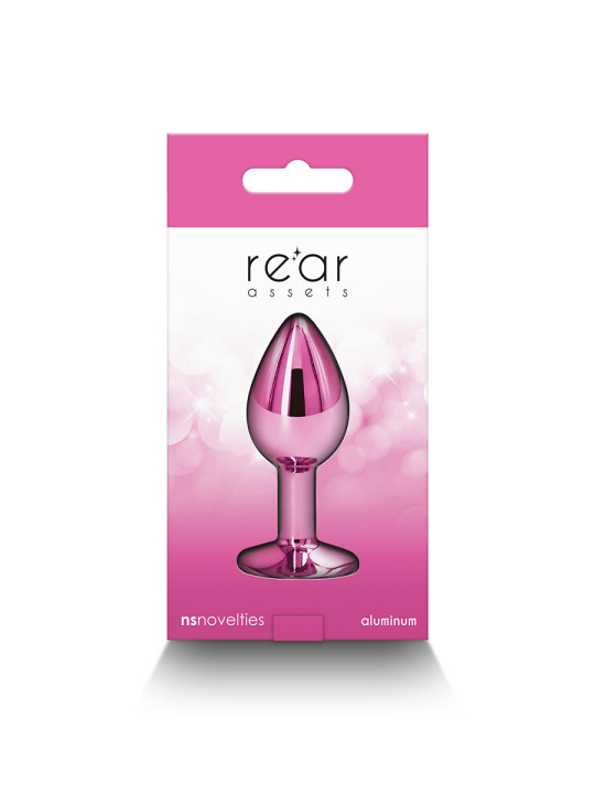 Plug bijou aluminium chromé rose S