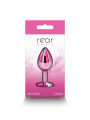 Plug bijou aluminium chromé rose S
