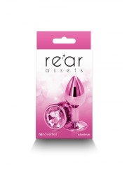 Plug bijou aluminium chromé rose S