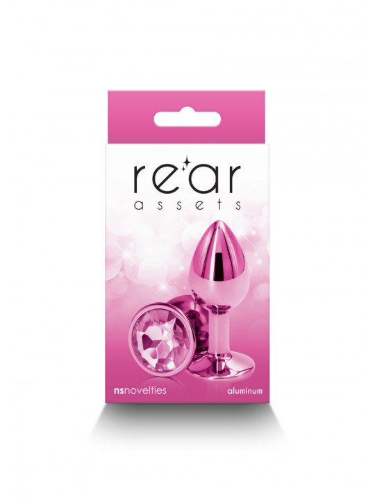Plug bijou aluminium chromé rose S