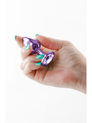 Plug bijou aluminium chromé violet S