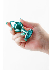 Plug bijou aluminium chromé vert M