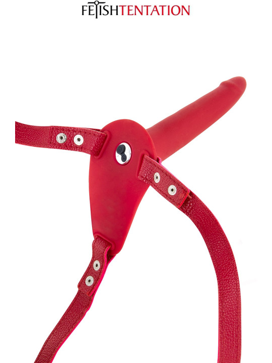 Gode ceinture rouge vibrant Fetish Tentation